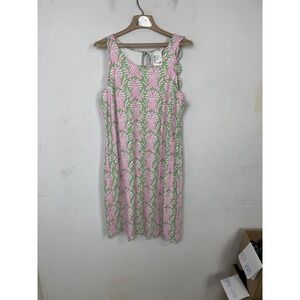 Crown & Ivy Womens XL Sleeveless Scallop Hem Pineapple Dress NWT